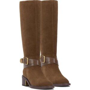 🆕 VINCE CAMUTO Gini Tall Knee High Riding Boot 7.5 Brown Suede